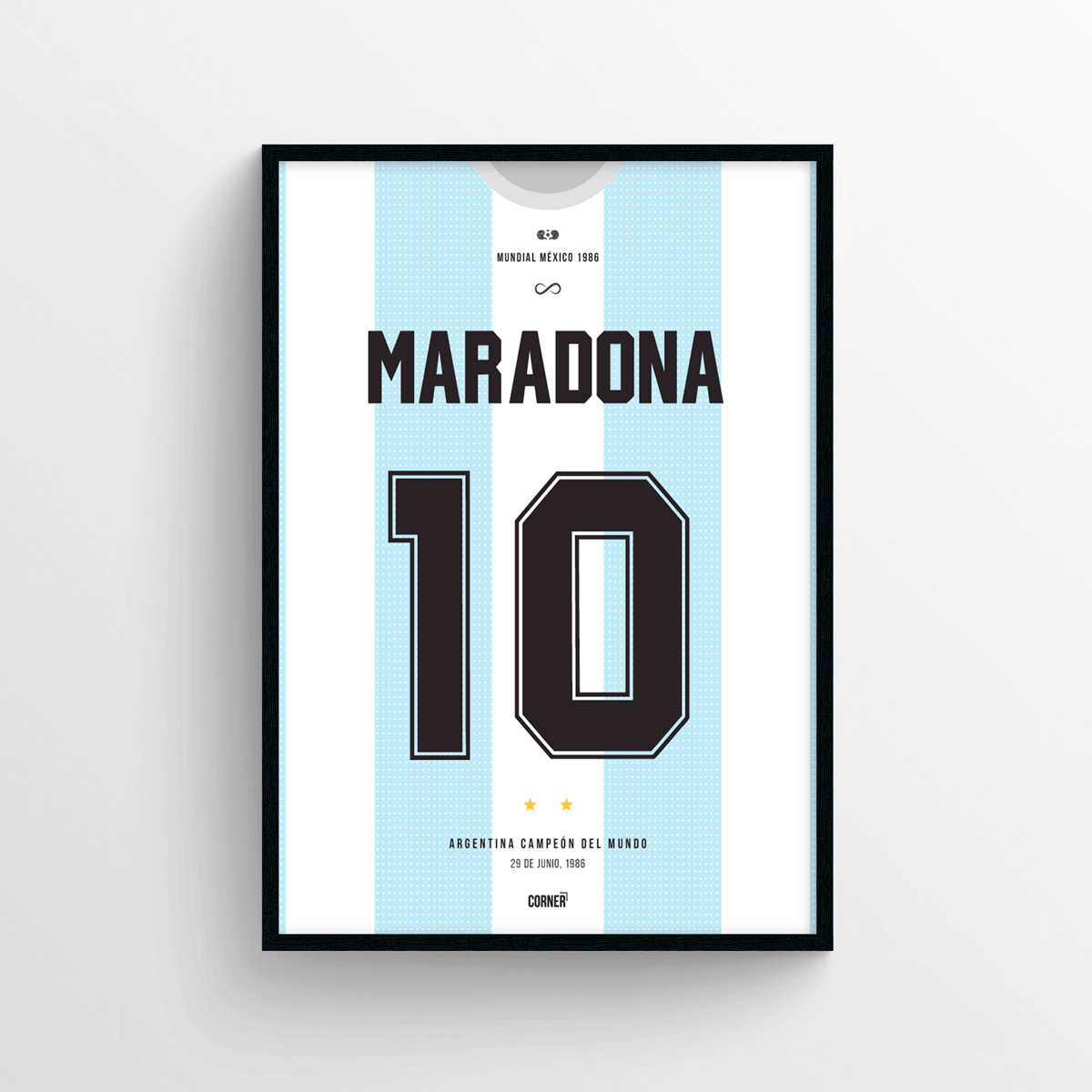 Cuadro Maradona campeón del mundo