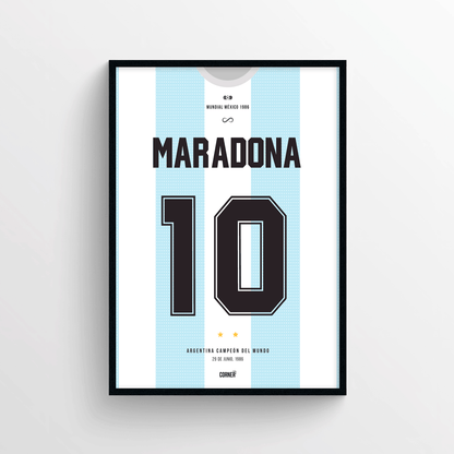 Cuadro Maradona campeón del mundo