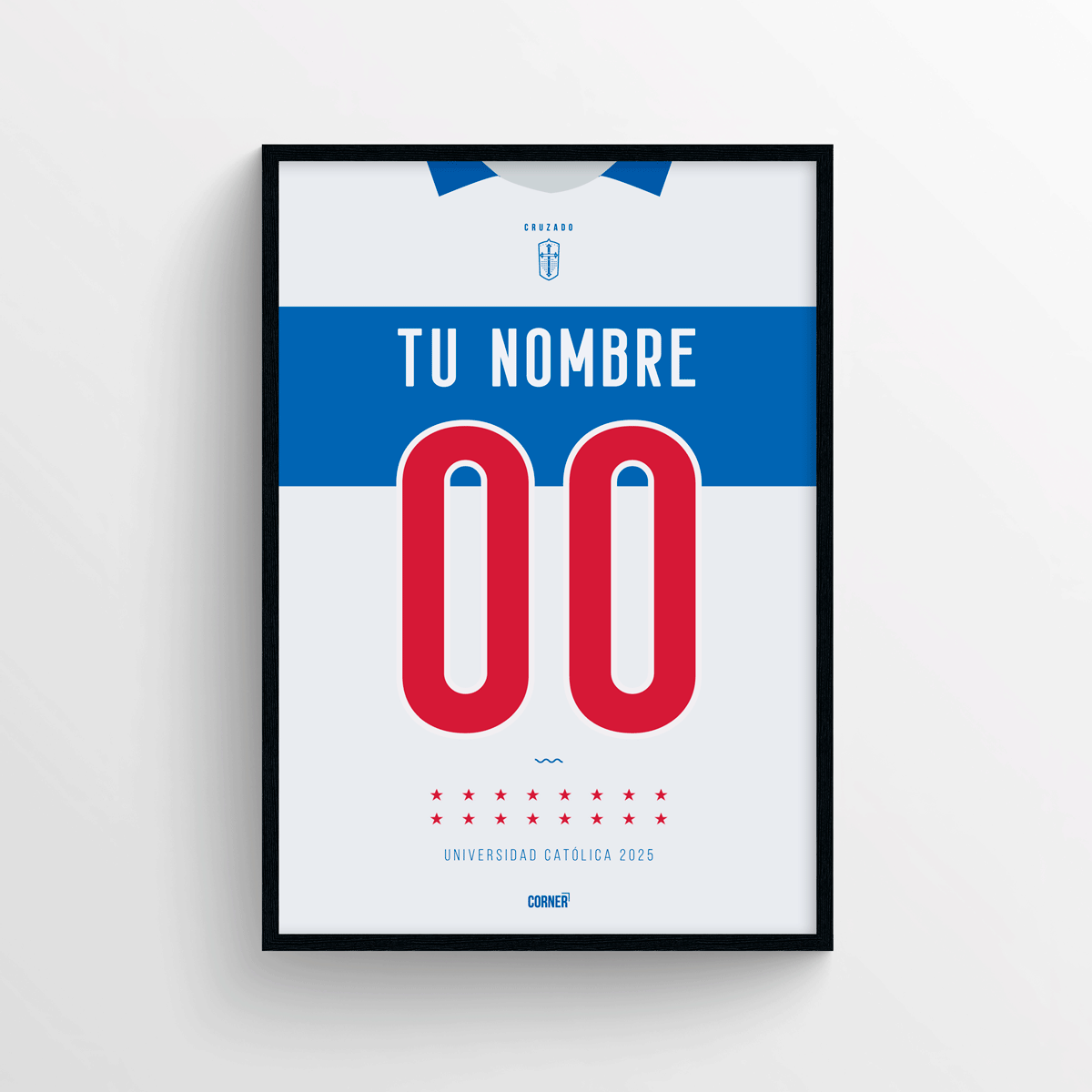 Cuadro personalizado camiseta Universidad Católica 2025