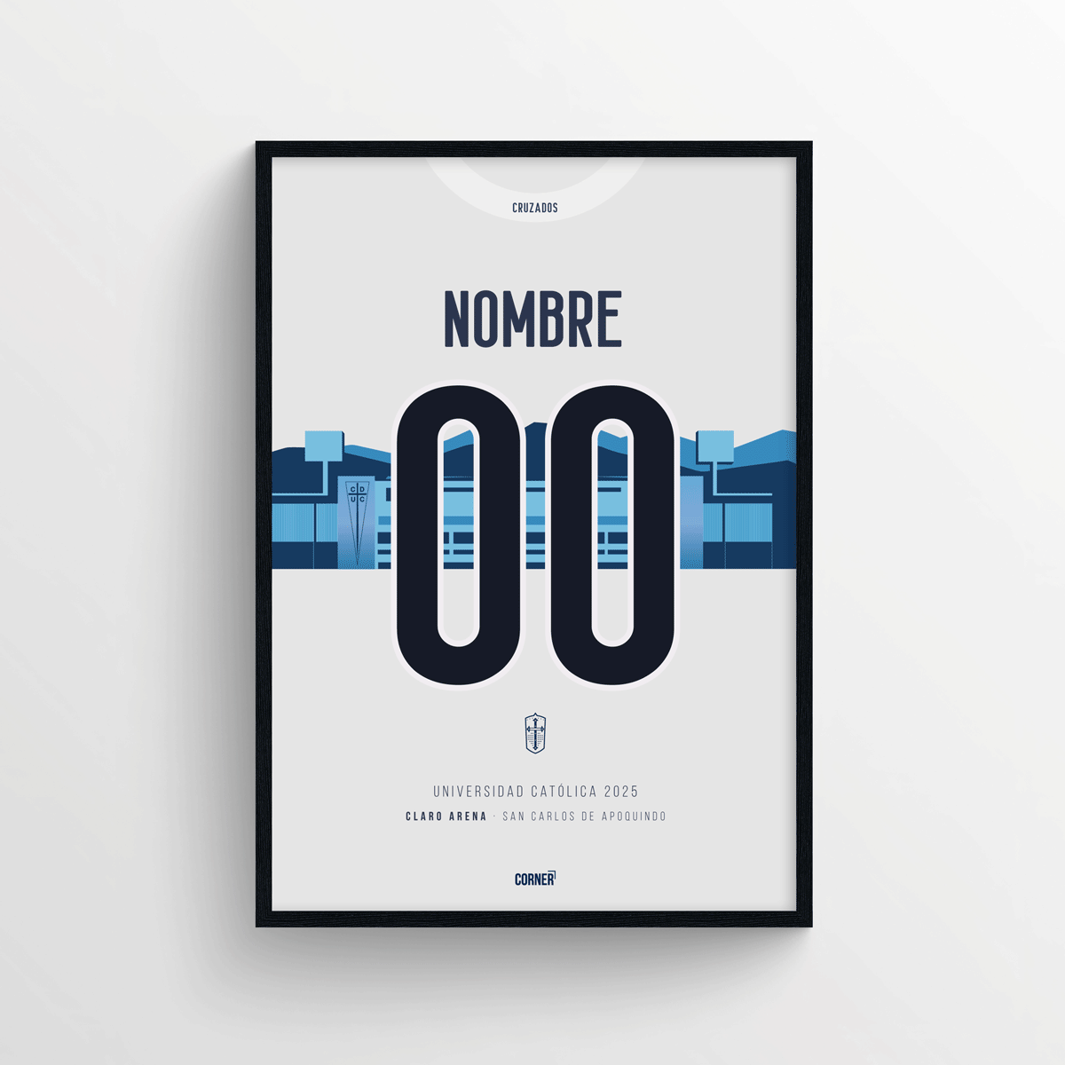 Cuadro personalizado camiseta Universidad Católica 2025