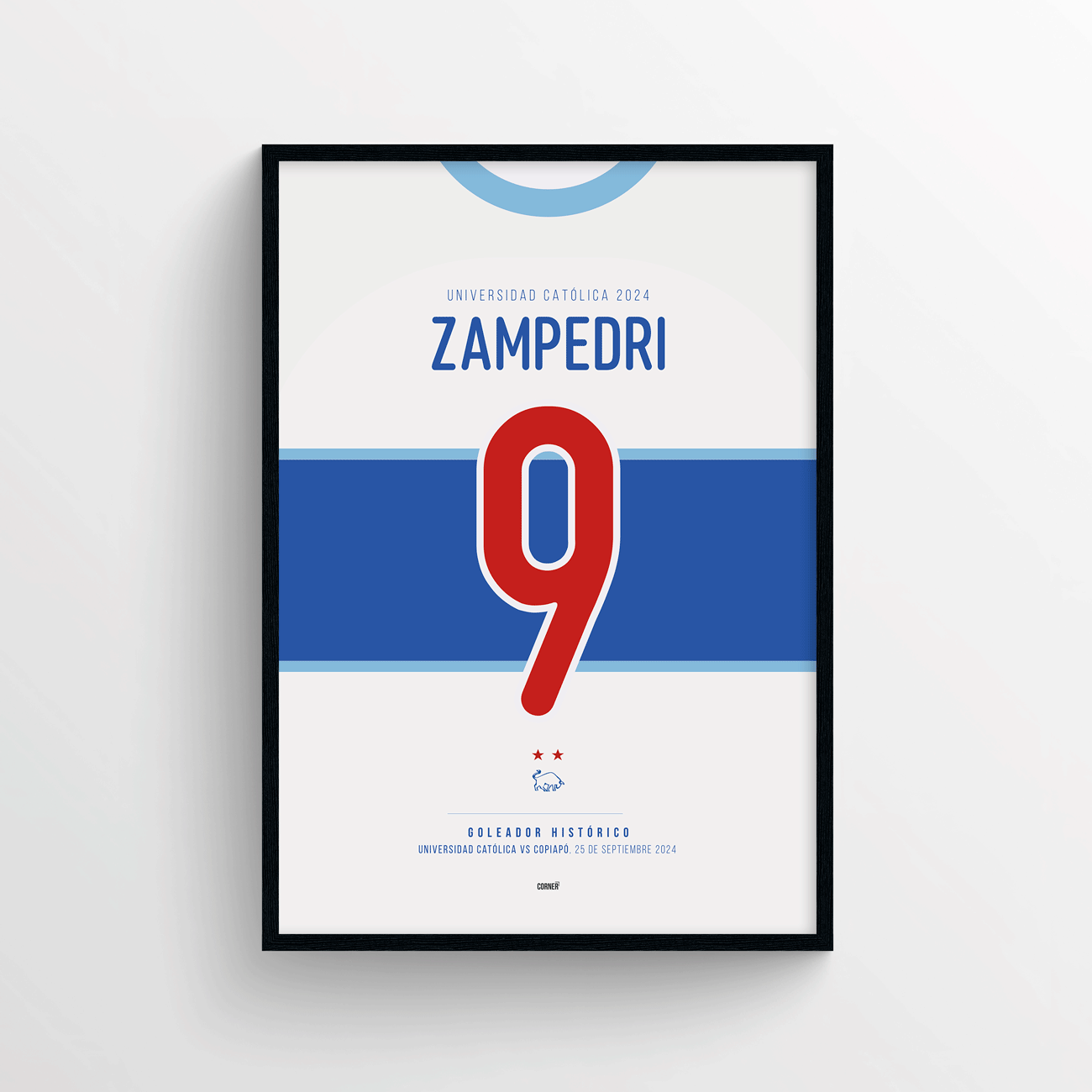 Cuadro camiseta Zampedri Universidad Católica 2024