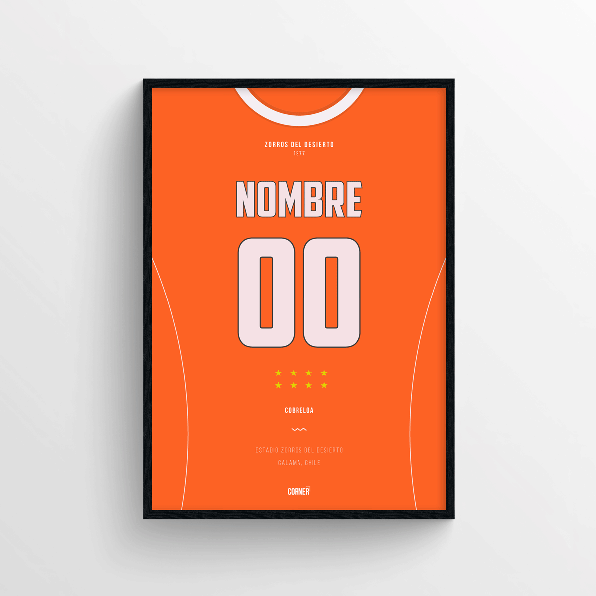 Cuadro personalizado camiseta Cobreloa 2025