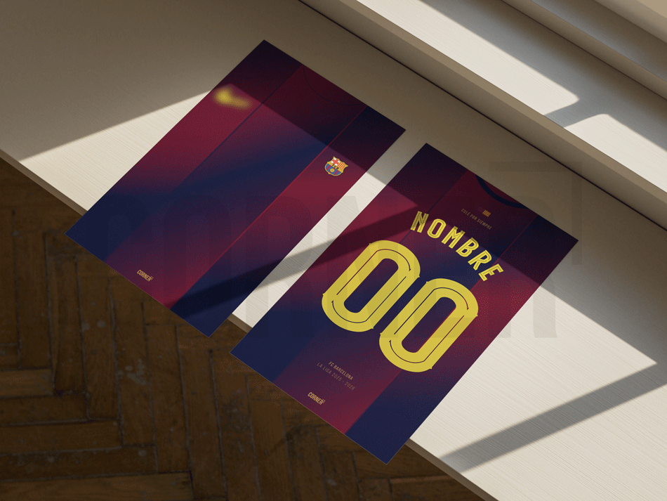 Cuadro personalizado camiseta Barcelona 2026