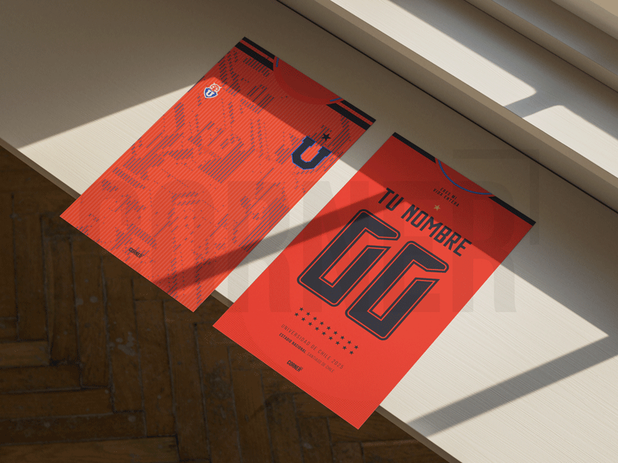 Cuadro personalizado camiseta Universidad de Chile 2025