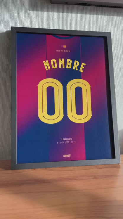 Cuadro personalizado camiseta Barcelona 2026