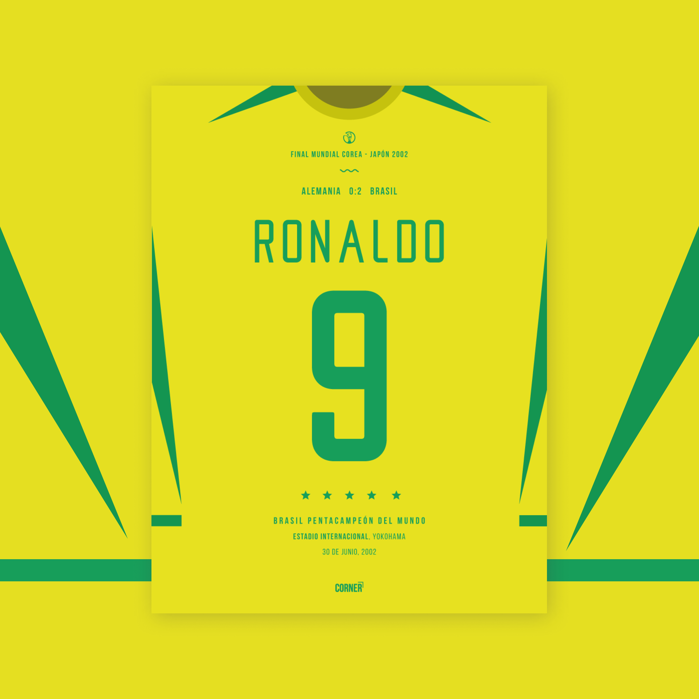 Cuadro Ronaldo, Brasil pentacampeón del mundo