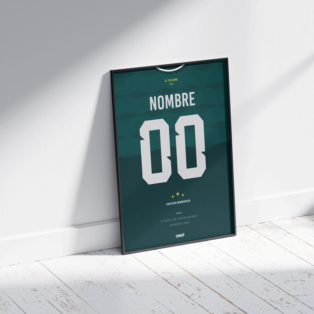 Cuadro personalizado camiseta Santiago Wanderers