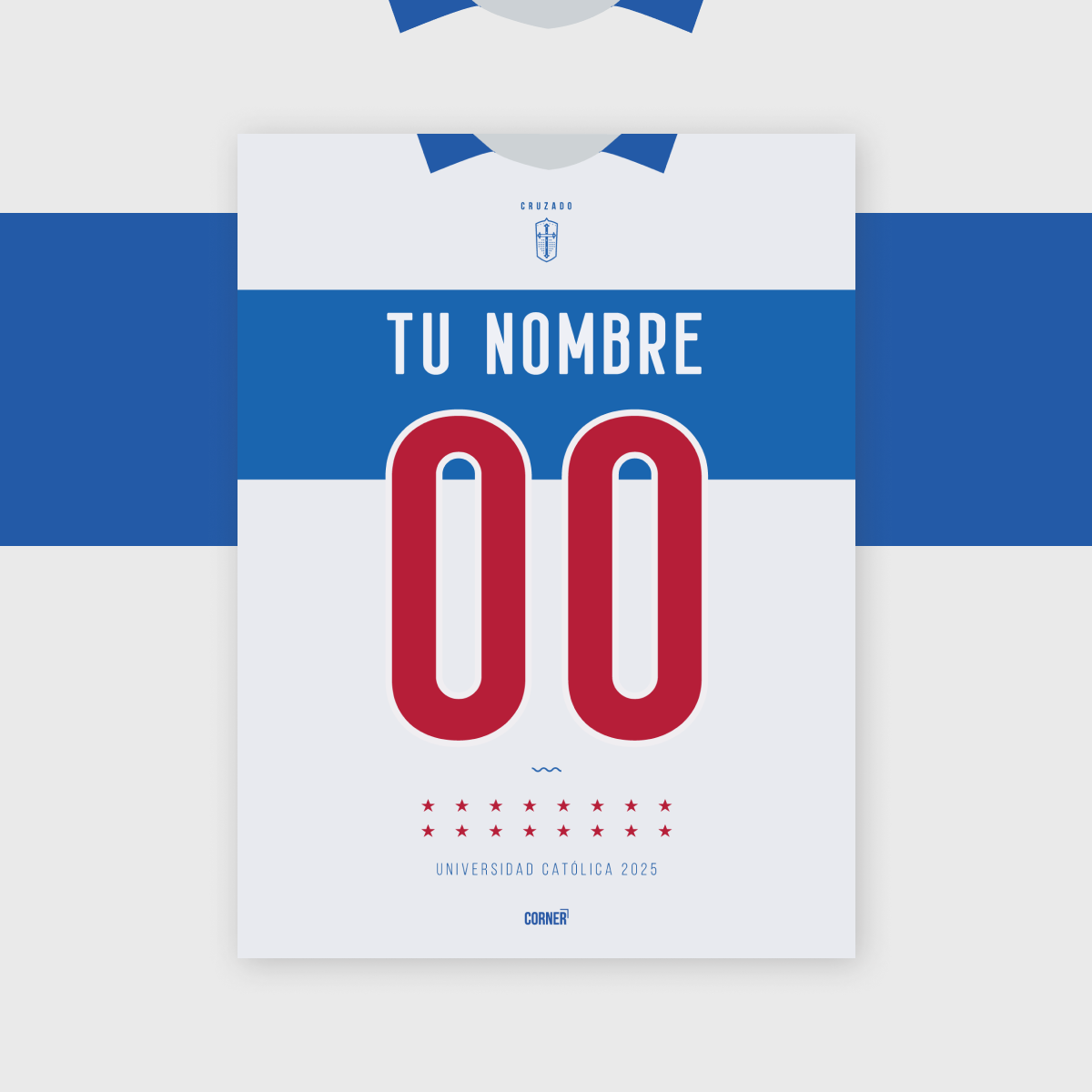 Cuadro personalizado camiseta Universidad Católica 2025