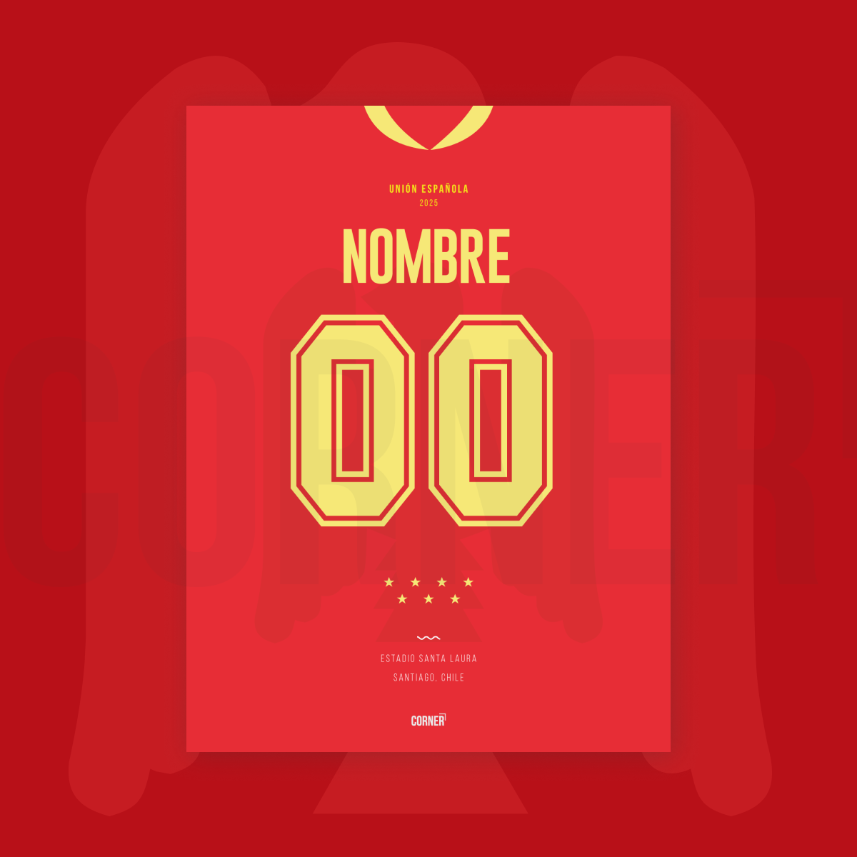 Cuadro personalizado camiseta Unión Española