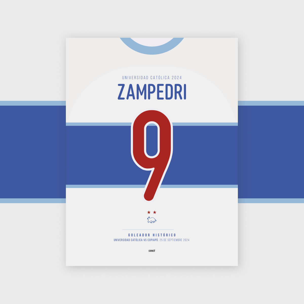 Cuadro camiseta Zampedri Universidad Católica 2024