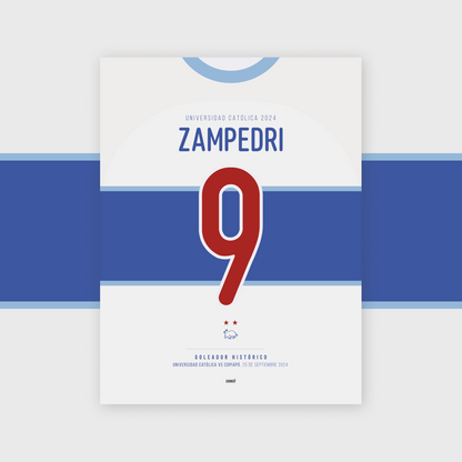 Cuadro camiseta Zampedri Universidad Católica 2024