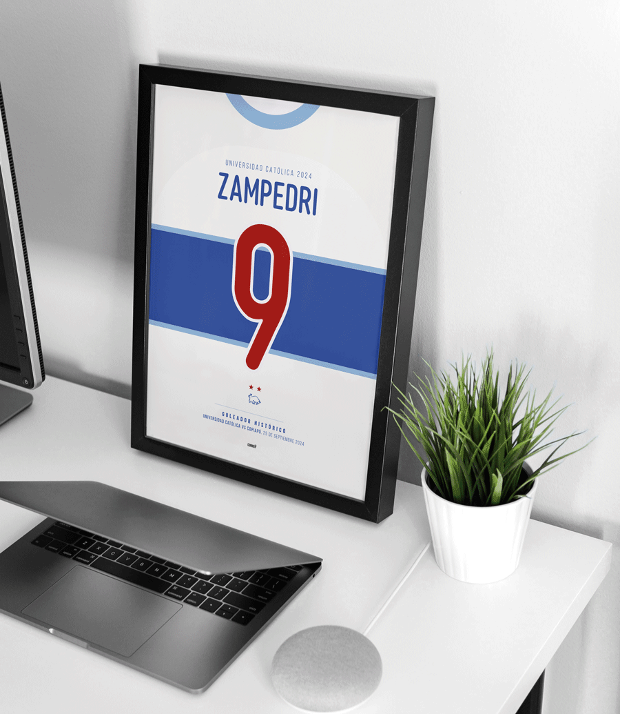 Cuadro camiseta Zampedri Universidad Católica 2024
