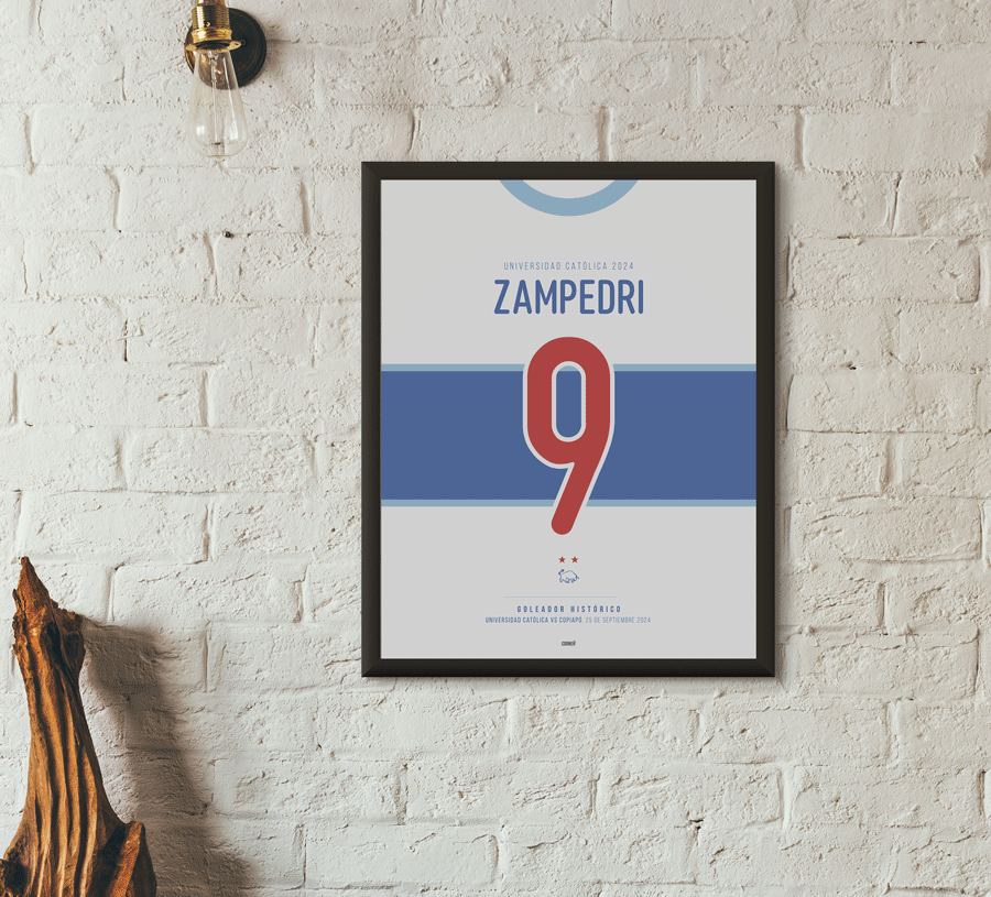 Cuadro camiseta Zampedri Universidad Católica 2024